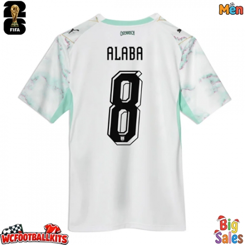 Austria David Alaba #8 Replica Away Stadium Shirt World Cup 2026 Short Sleeve